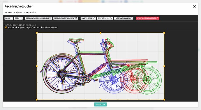 Interface inspiré du menu "Convertir/Optimiser"